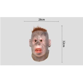 Myth Square, Orangutan, Monkey, Animal, Rubber Mask, Halloween, Christmas, Mask, Cosplay, Disguise, Party, Banquet