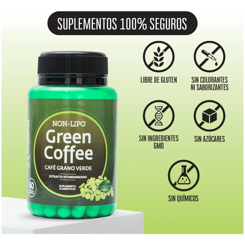 Green Coffee 60 Cpsulas Sin Sabor Suplemento Natural para Energa,