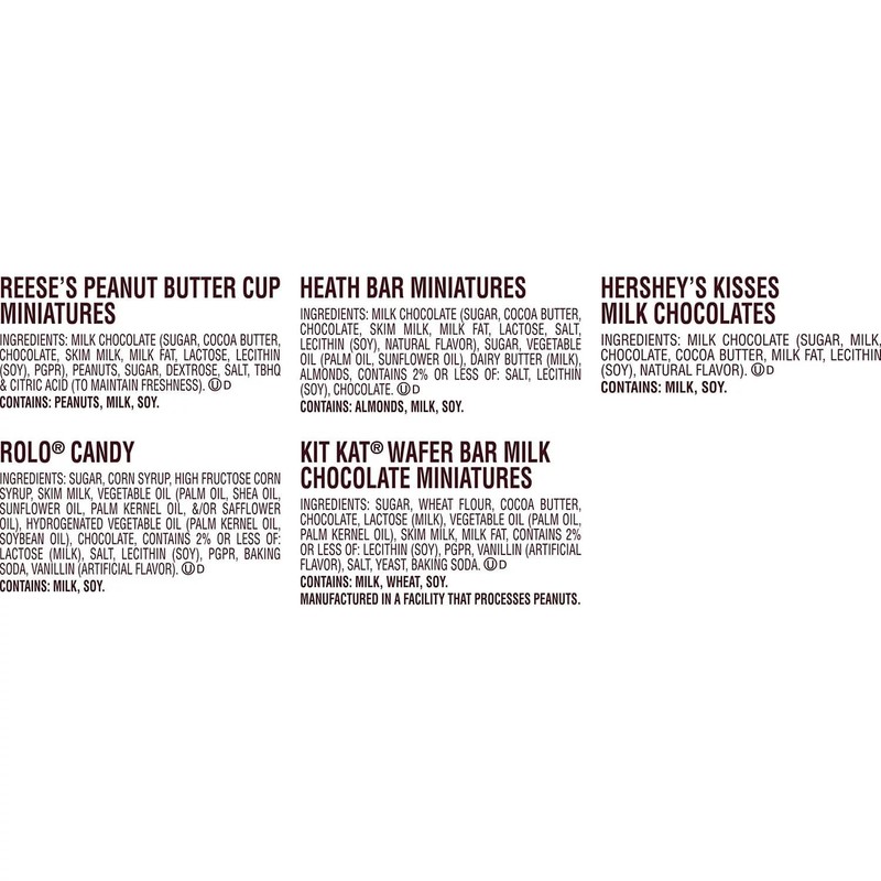 Hershey Assorted Chocolate Miniatures Candy, Individually Wrapped, Bulk Bag (55