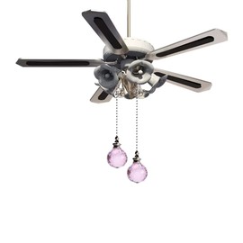 Purple 2X Crystal Fan Pull Chain Extension for Fan & Ceiling Light PullsDecorative