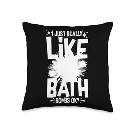 Bath Bombs Making Bathing Bomb Bubble Lavender Throw Pillow
