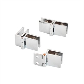 IIUUAYUVI DIY Cabinet Glass Door Hinges,Wine Door Hinges Glass Hinges, Hardware Suitable for Glass Thickness 5-8mm. 90/180/0 Degree Hinges (Color : 1, Size : 0 Degree Single)