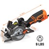 DOVAMAN Circular Saw, 5.8A 4-1/2" Circular Saw w/Laser, Metal Auxiliary