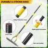 Thatch Rake 4.5FT Heavy Duty Metal Dethatcher Rake with Adjustable