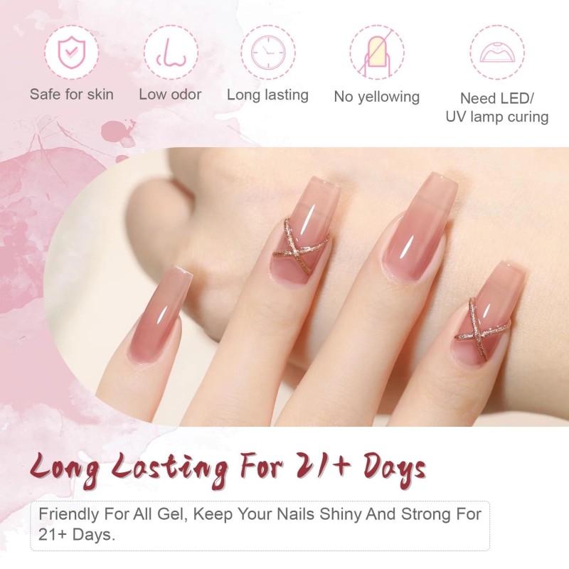 JODSONE 2 Bottles of Top Coat Base Coat Set No