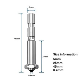 2PCS Hardened Steel Quick Swap Nozzles for Kobra 3 Max, 3D Printer Hotend 0.4mm Integrated Throat Tube Nozzle Kit for Anycubic Kobra 3 Max Combo
