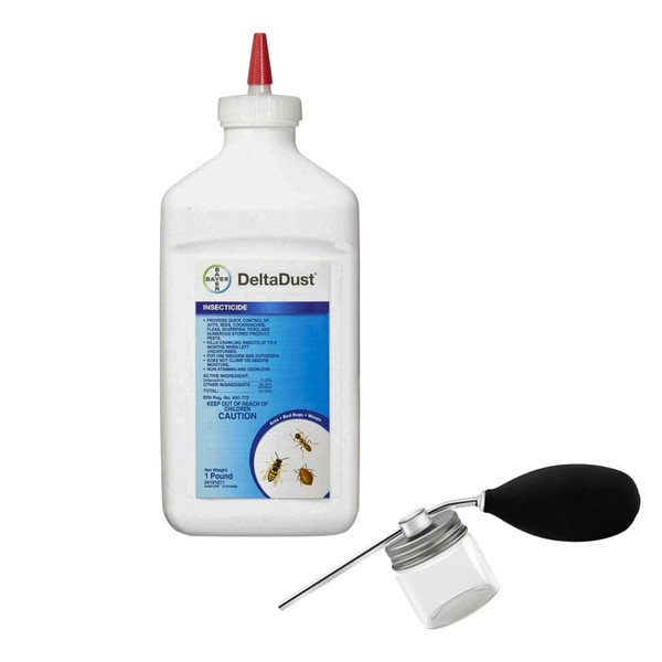 Delta Dust Insecticide with Puffer Duster – Waterproof Professional Pest