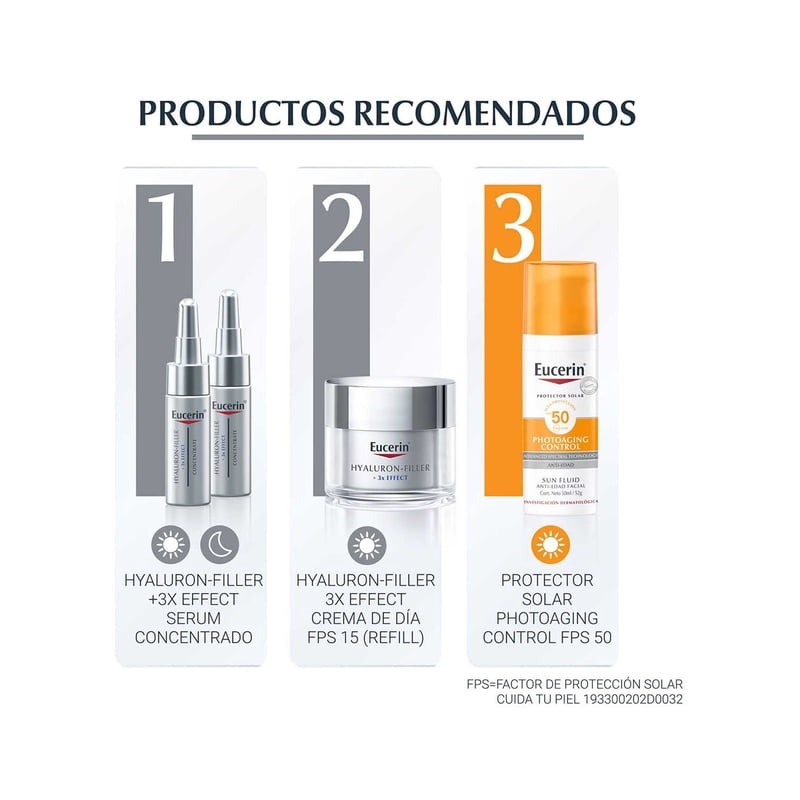 Crema facial Eucerin Hyaluron-filler de día para piel seca fps15