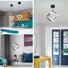 Vloitgol Black Led Pendant Light Fixtures,6000K Cool White Modern Pendant