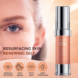 +1HEROLABS Retinol Eye Cream for Dark Circles and Puffiness, Anti Aging Under Eye Cream with Hyaluronic Acid, Retinol & Collagen to Fight Fine Lines, Wrinkles & Dark Spots