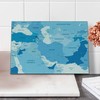 Lunarable Globe Cutting Board, Modern Cold Winter Tones Illustrated World