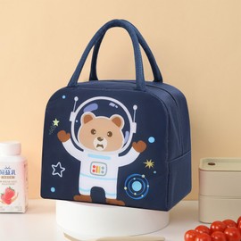 KASESSS 2 x Lunch Bag Children, Mini Cool Bag Children, Cute Lunch Bag, Lunch Bag for Kids, Lunch Bag for Work, School, Picnic, Lunch Bag Gifts for Girls Boys (Navy Blue, Purple)