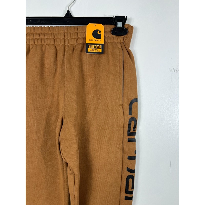 Carhartt New Carhartt Boys Sweatpants S Small 8/10 Logo Brown