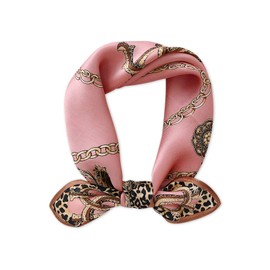 LumiSyne Silk Scarf Women Square Scarves Leopard Animal Print Small Scarves Neckerchief Square Neck Scarf Bandanas Headwear