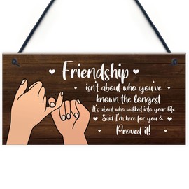 RED OCEAN Friendship Sign Gift For Best Friend Women Birthday Christmas Thank You Gift