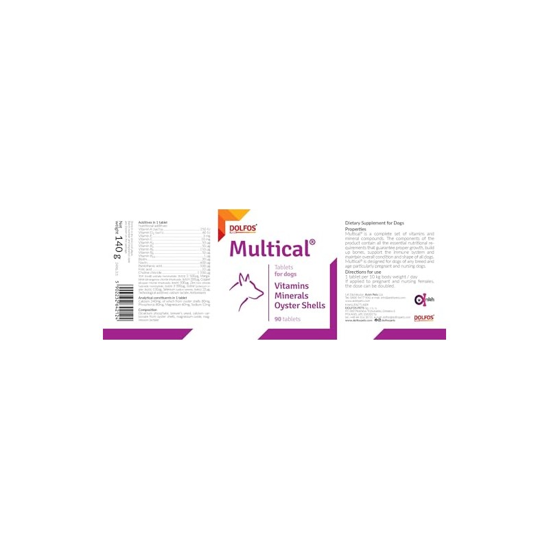 Multical 90 tablets Vitamins Minerals Calcium from Oyster Shell Particularly
