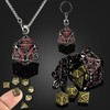 HAOMEJA Mini DND Dice Metal 7pcs Set Tiny Small Polyhedral