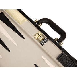 Middleton Games Deluxe Backgammon Board Set - (Black Attache Case) - 15x10