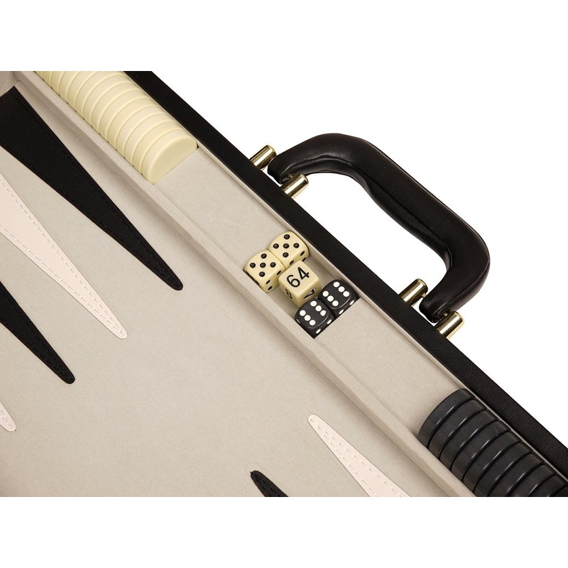 Middleton Games Deluxe Backgammon Board Set - (Black Attache Case)
