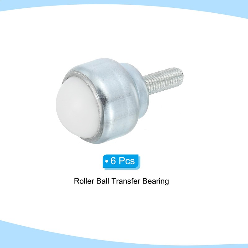 PATIKIL 1" Roller Ball Transfer Bearing, 6 Pcs Round Ball
