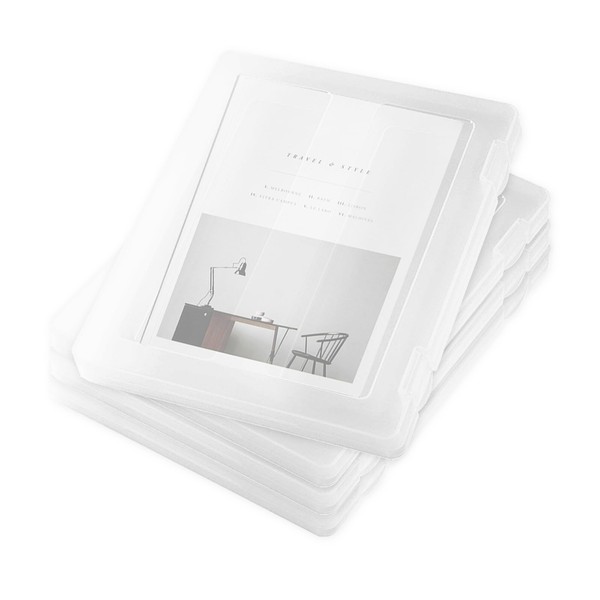Voittozege 4 Pack Portable Project Case Portable A4 File Box