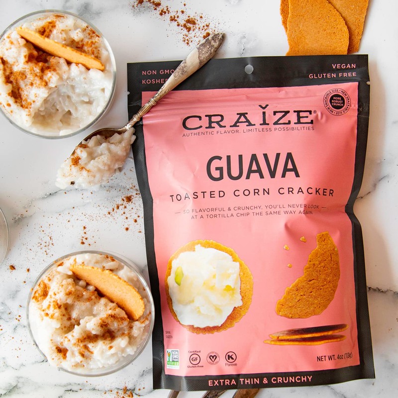 Craize Guava Crisps | Gluten Free, Vegan, Kosher, Toasted Corn
