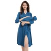 Galabloomer Maternity Robe and Baby Receiving Blanket, Matching Mommy Labor