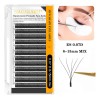 Nagaraku Extensiones De Pestañas 5d W Shape 8-15mm Mix