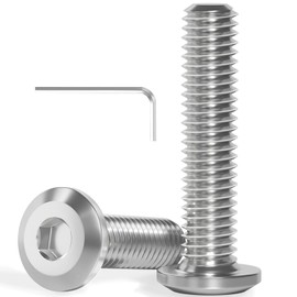 Wavanta M8 Bolts, M8 x 25mm Flat Head Hex Socket Cap Screws Bolts, Full Thread A2 304 Stainless Steel Screws with Hex Key, Ideal for Furniture Assembly/Machinery Repair Pack of 20