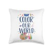 Color Our World Summer Reading 2025 Book Lover Throw Pillow