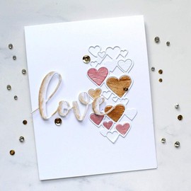 Love String Carbon Steel Cutting Dies DIY Scrapbooking Photo Album Embossing Paper Cards Making Stencil Decorative Cards Edges Crafts Cutting Dies for Card Making New Scrapbooking Die-Cuts