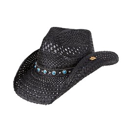 Peter Grimm Ltd Unisex Alabama Turquoise Bead Straw Hat