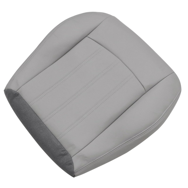 Priprilod Gray Leather Driver Side Bottom Replacement Seat Cover Compatible