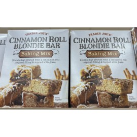 Trader Joe's 2 PACKS Trader Joe's CINNAMON ROLL BLONDIE BAR Baking Mix 21 oz Each Pack