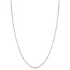 Kooljewelry 14k White Gold Diamond-cut Cable Chain Necklace (1 mm,