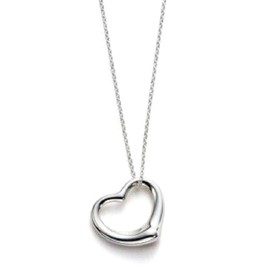 LaRaso & Co Sterling Silver Floating Heart Pendant Necklace w/Box Chain 18 Inch