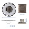4-Inch Square Shower Drain with Bonding Flange - Durable Stainless