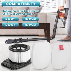 Jollsung IZ300UKT Filters Set f??r Shark IZ300EU, IZ300EUT, IZ320 IZ320EU, IZ320EU Cordless Vacuum Cleaner Anti Hair Wrap Akku-Staubsauger (IZ300 (2+4))