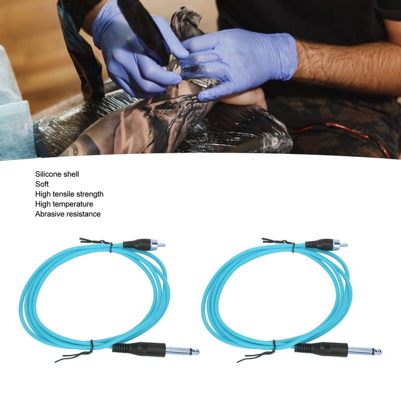 2pcs 5.9ft Tattoo Clip Cords RAC Interface Professional Copper Silicone
