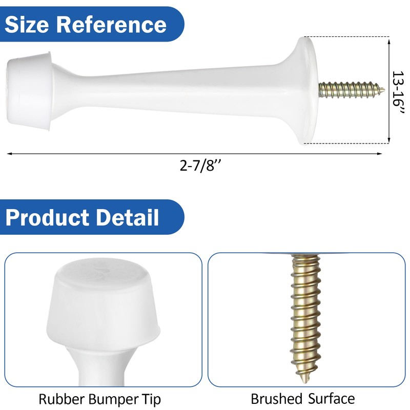 24 Pack Door Stop Heavy Duty Solid Rigid Door Stoppers