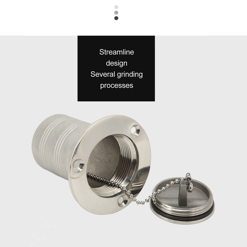 Boat Filler Right Angle Clamshell 316 Stainless Steel Hardware for