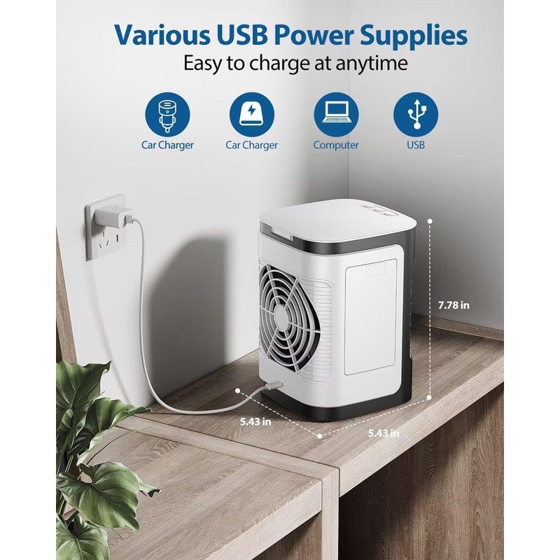 Mini Portable Air Conditioners, Personal Air Conditioner for room, Portable