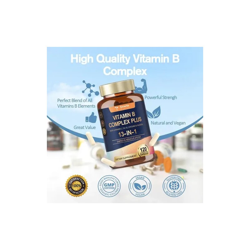 Totaria 13-in-1 Vitamin B Complex Pluswith Vitamin B1, B2b3