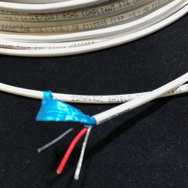 Custom Cable Connection 22 AWG 2 Conductor Stranded Shielded Plenum Cable White CL3P Jacket - 500 Foot Spool