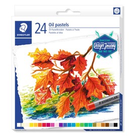 Staedtler Karat Studio Quality Oil Pastels Set of 24 Color-Intensive Colors in Heavy-Duty Cardboard Storage Case (2420C24)