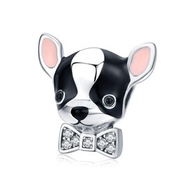 NINGAN Rabbit Charm Pendant 925 Sterling Silver Charm Bead for Chamilia and European Bracelets and Necklaces BMCC34, Silver, Silver, Cubic Zirconia