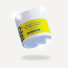 Snail Mucin & Turmeric Anti-Aging Mask – Nourishing Face Mask to Reduce Wrinkles, Brighten Skin, and Promote Youthful Glow