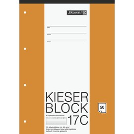 Brunnen Kieserblock Letter Writing Pad A4 Ruled 50 Sheets White