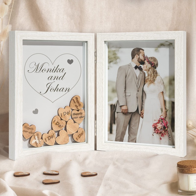 Afuly Photo Frame, 2 Sides, 2 Ls, White Photo Frame,