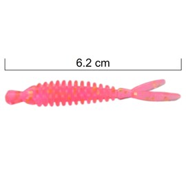 SEABUZZ Rubber Fish Fishing Lure Set Creo Worm 5 Pieces x 62 mm - Pike Trout Perch Rubber Bait - Catfish & Zander Artificial Bait - Predator Fish Fishing Set - Fresh and Saltwater Fishing Equipment